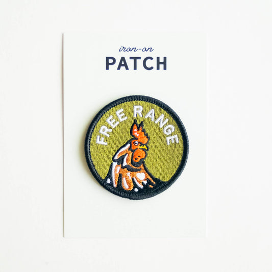 Free Range Embroidered Iron on Patch: Yes