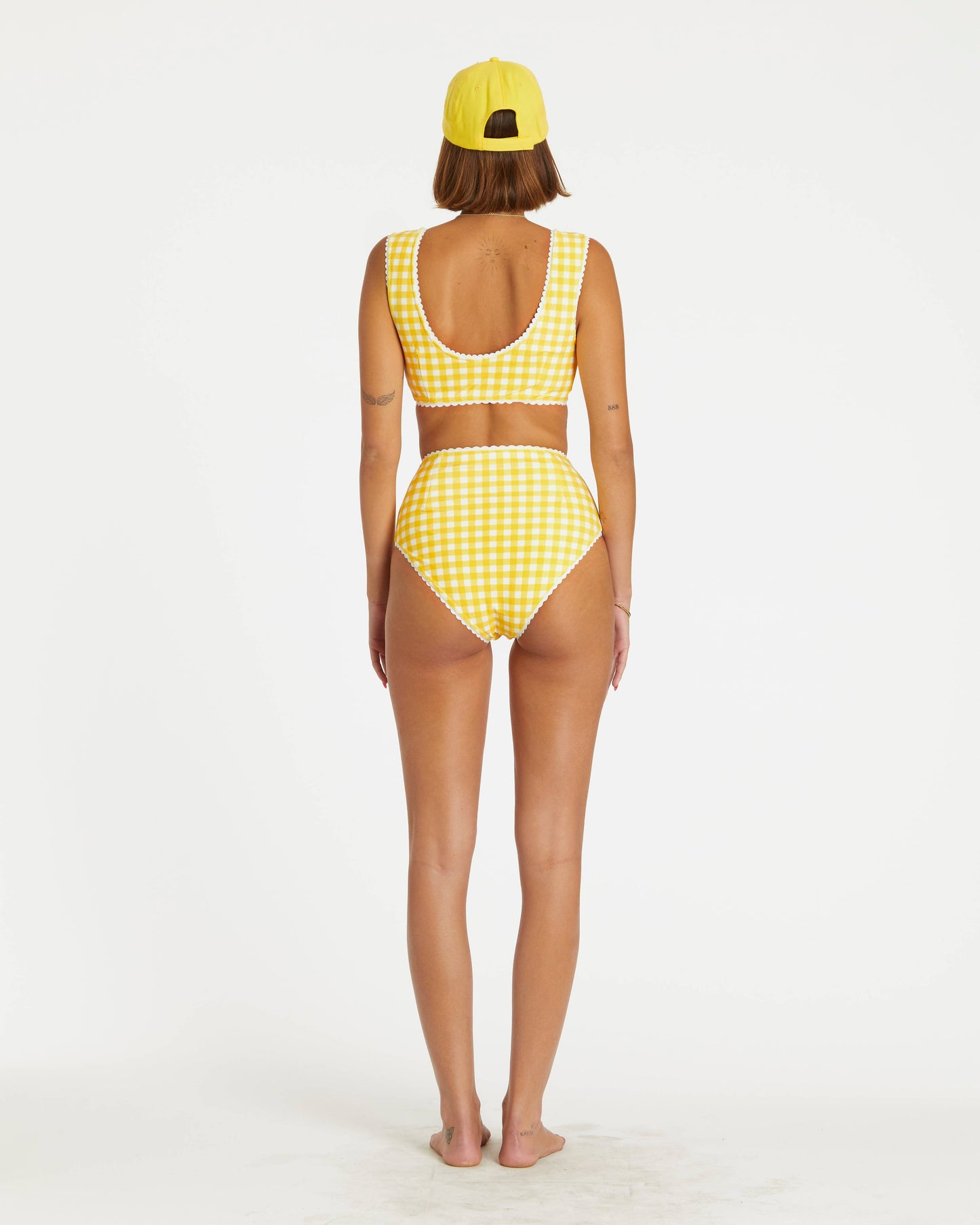 Yellow Gingham Bikini Bottom