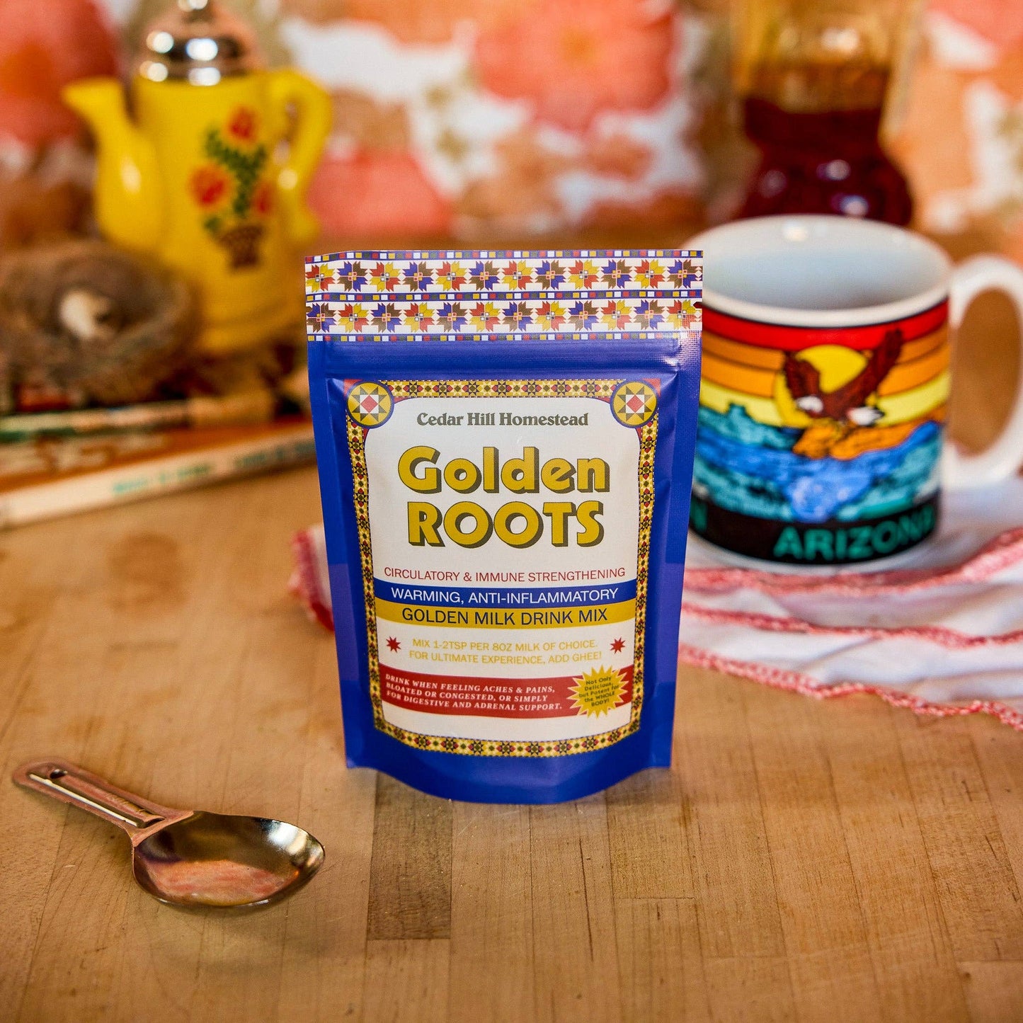 Golden Roots Immune Elixir - Golden Milk Powdered Drink Mix: 4oz