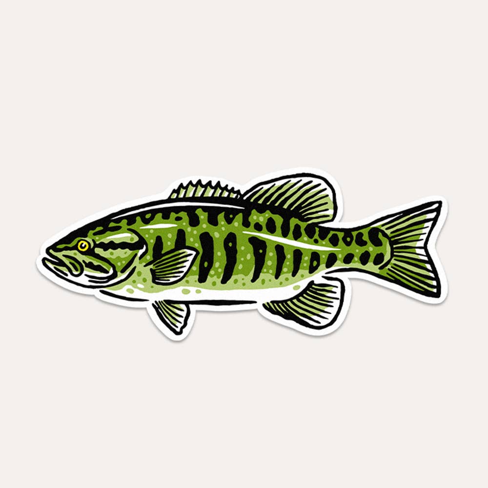 Smallmouth Bass Fish - Vinyl Sticker