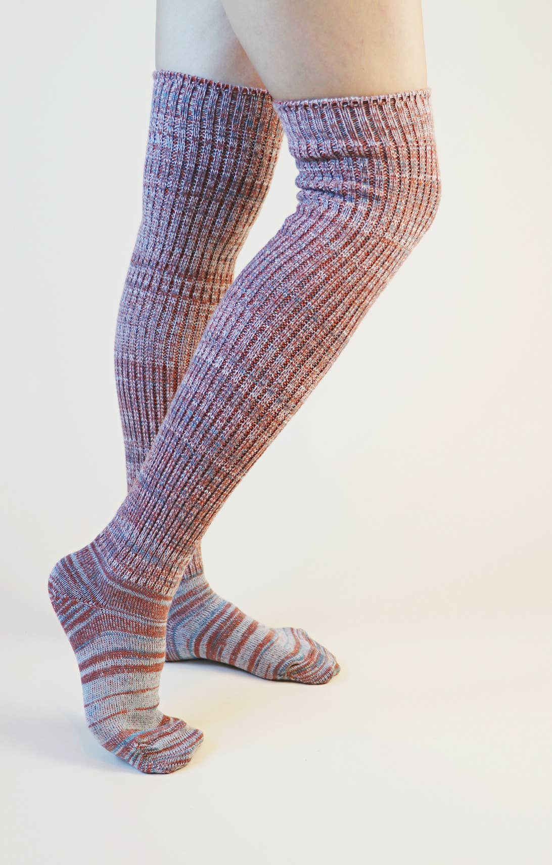 Lounge Scrunchy Over the Knee Socks - Wool Blend: Olive