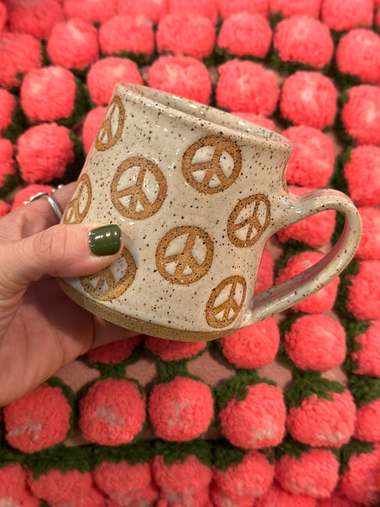 Peace sign coffee mug