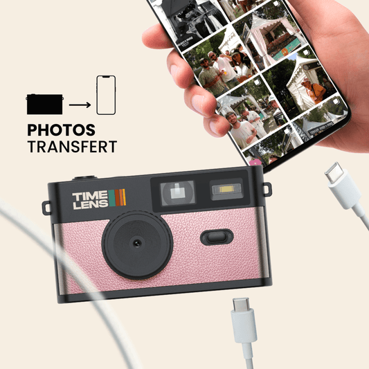 TimeLens® Camera POP EDITION 80's PINK GOLD: Gold Pop