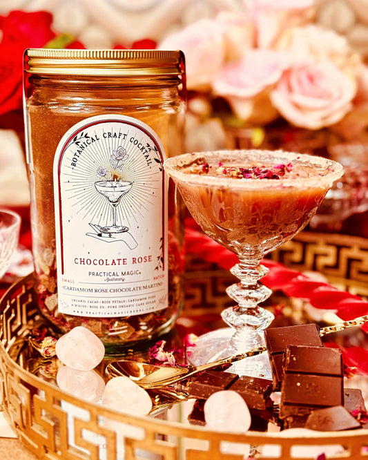 Chocolate Rose Craft Cocktail Mocktail Drink Kit -Glass Jar