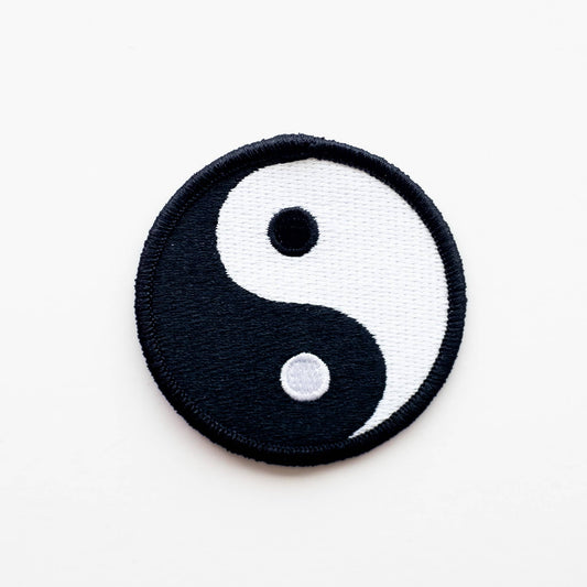 Yin Yang Symbol Embroidered Iron on Patch: Yes