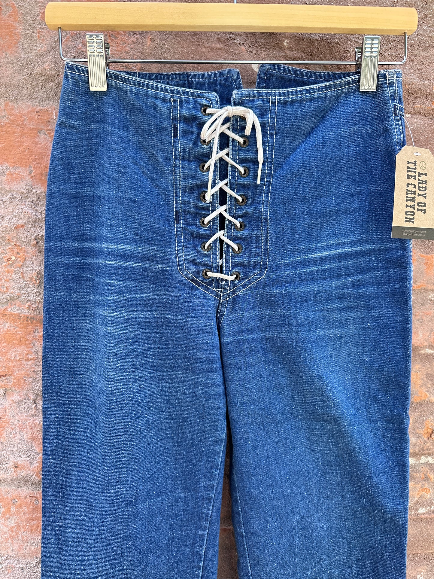Rag City Blues Lace Front High Waist Jeans