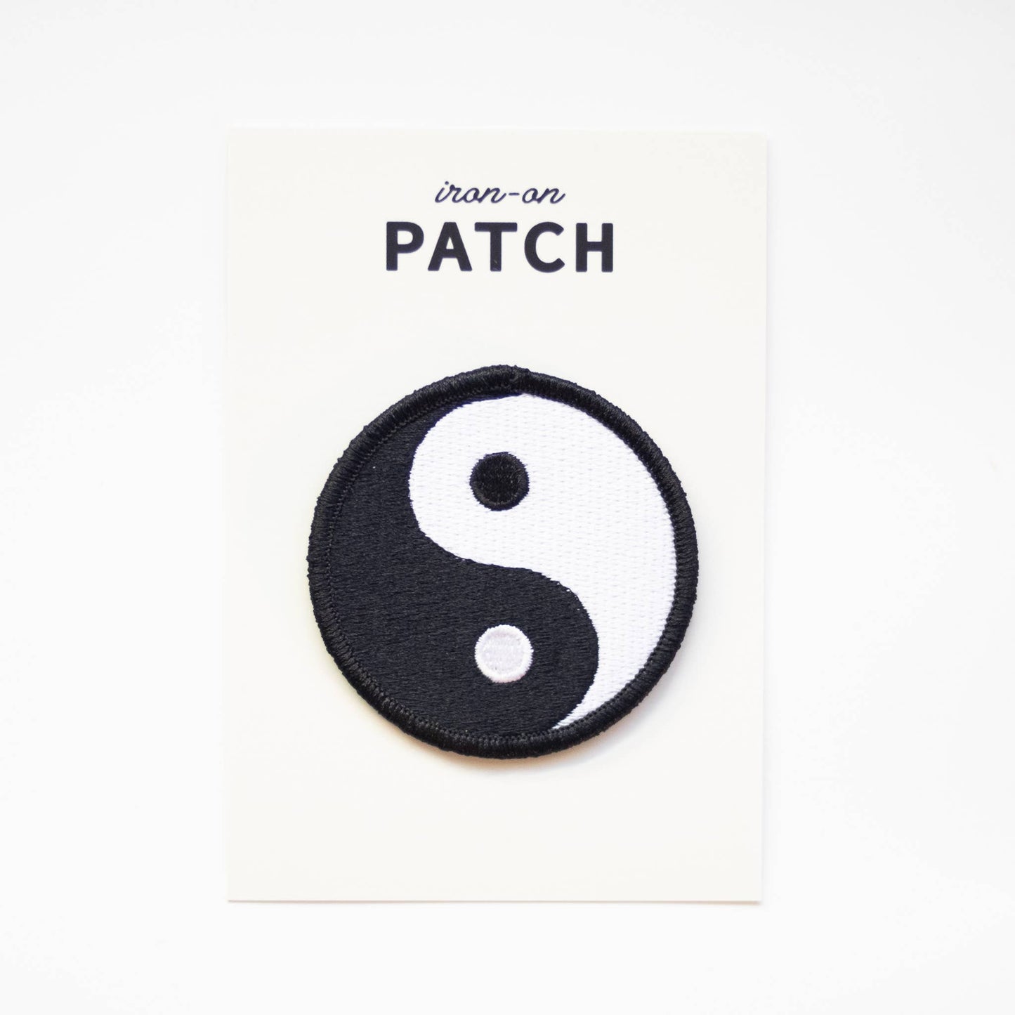 Yin Yang Symbol Embroidered Iron on Patch: Yes