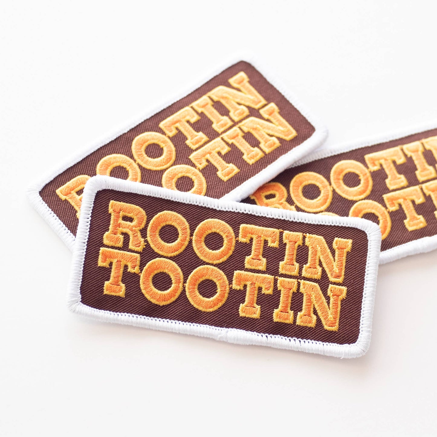 Rootin Tootin Embroidered Iron on Patch: Yes