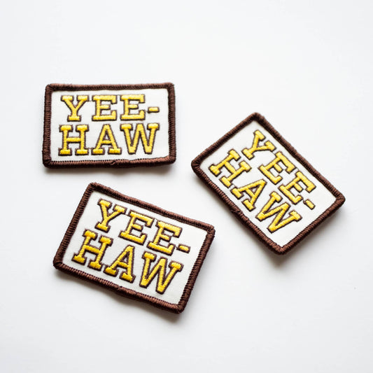 Yee-Haw Embroidered Iron on Patch - Western: Yes