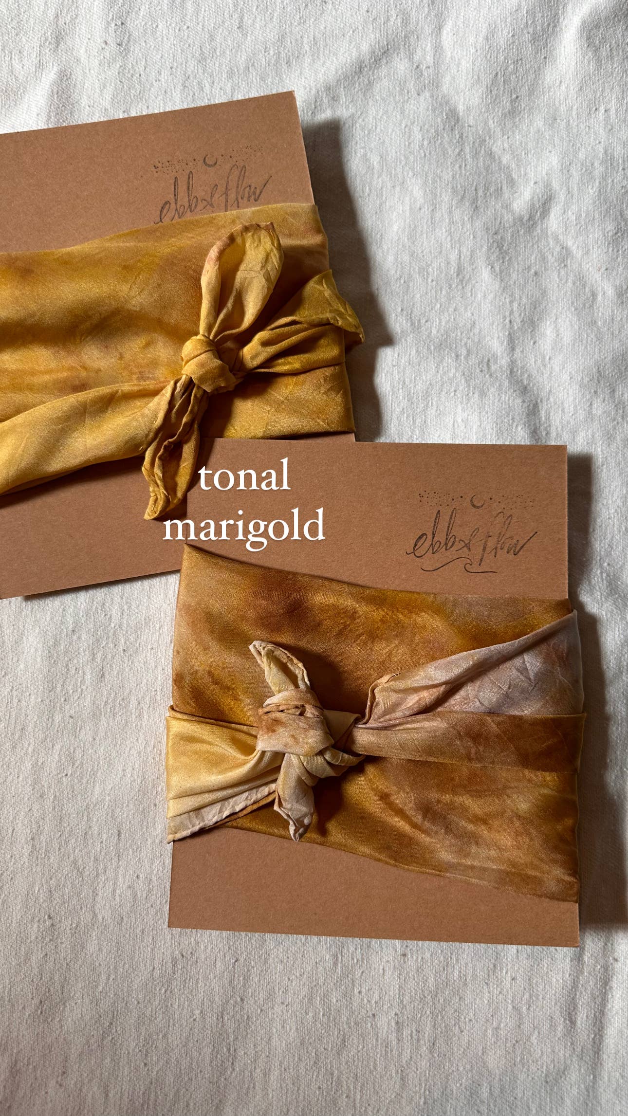 Plant Dyed Silk : Classic : Scarf / Bandana / Wrap : Marigold