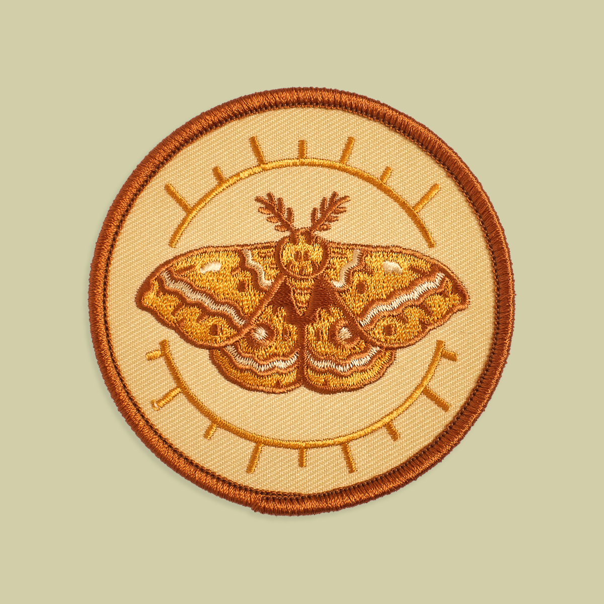 IO Moth Embroidered Patch, Iron on Patch