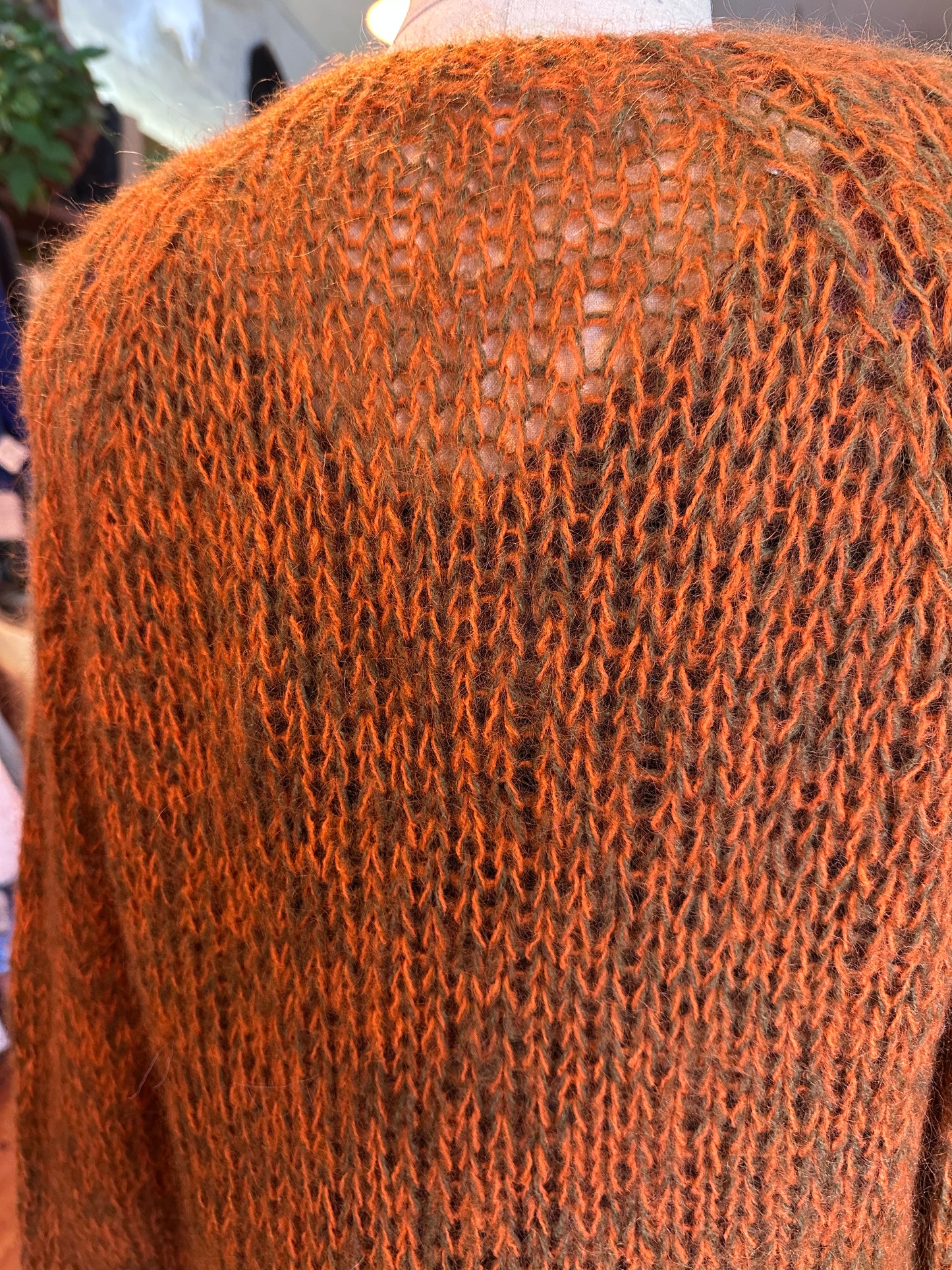 1960s Wool/Mohair Sweater with leaves