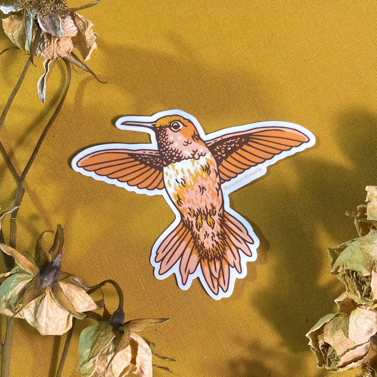 Hummingbird (Pink) 3" Vinyl Sticker
