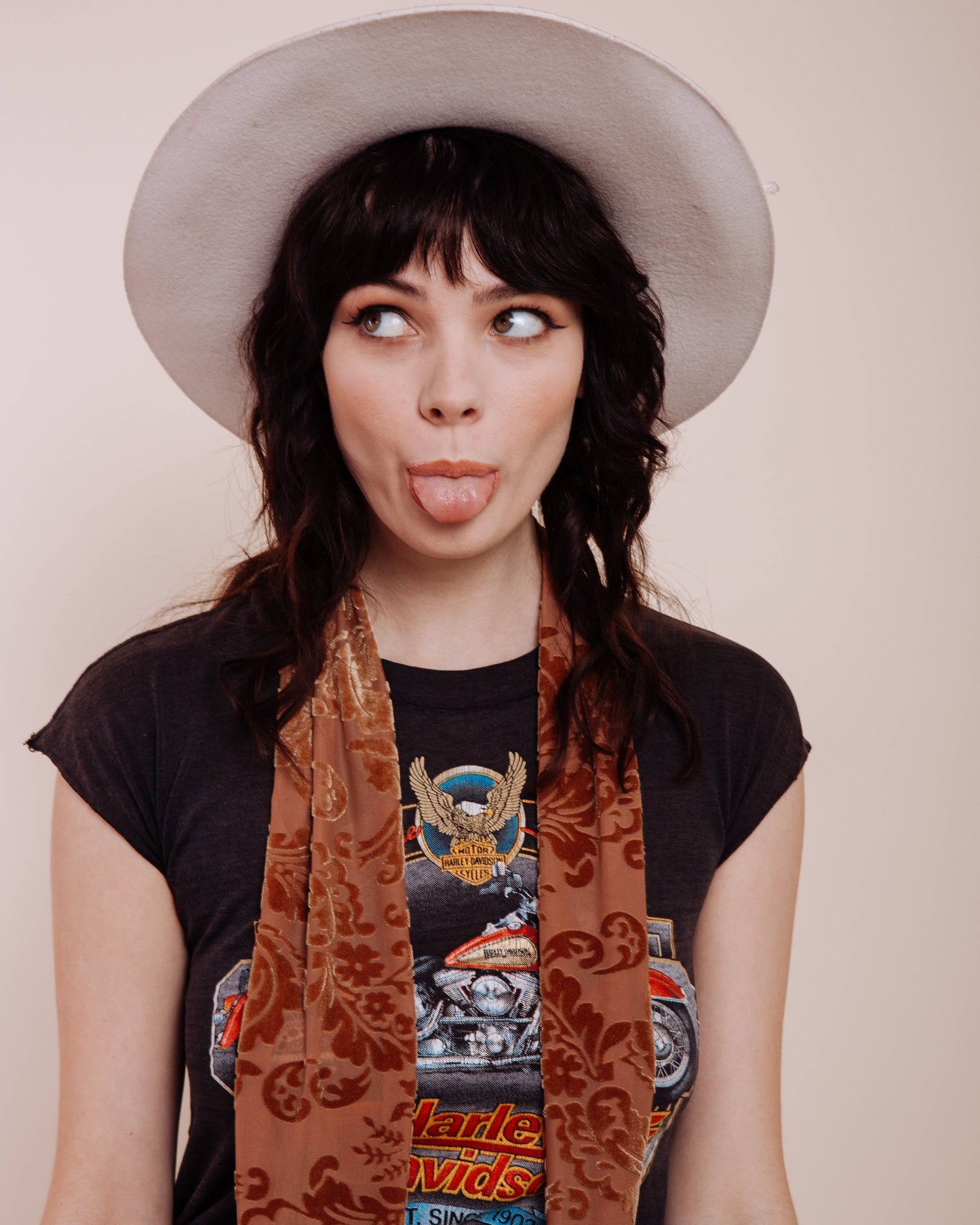 The Hendrix Gold Long Skinny Scarf