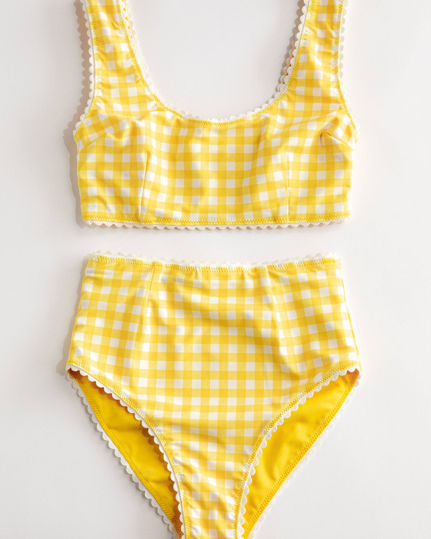 Yellow Gingham Bikini Bottom