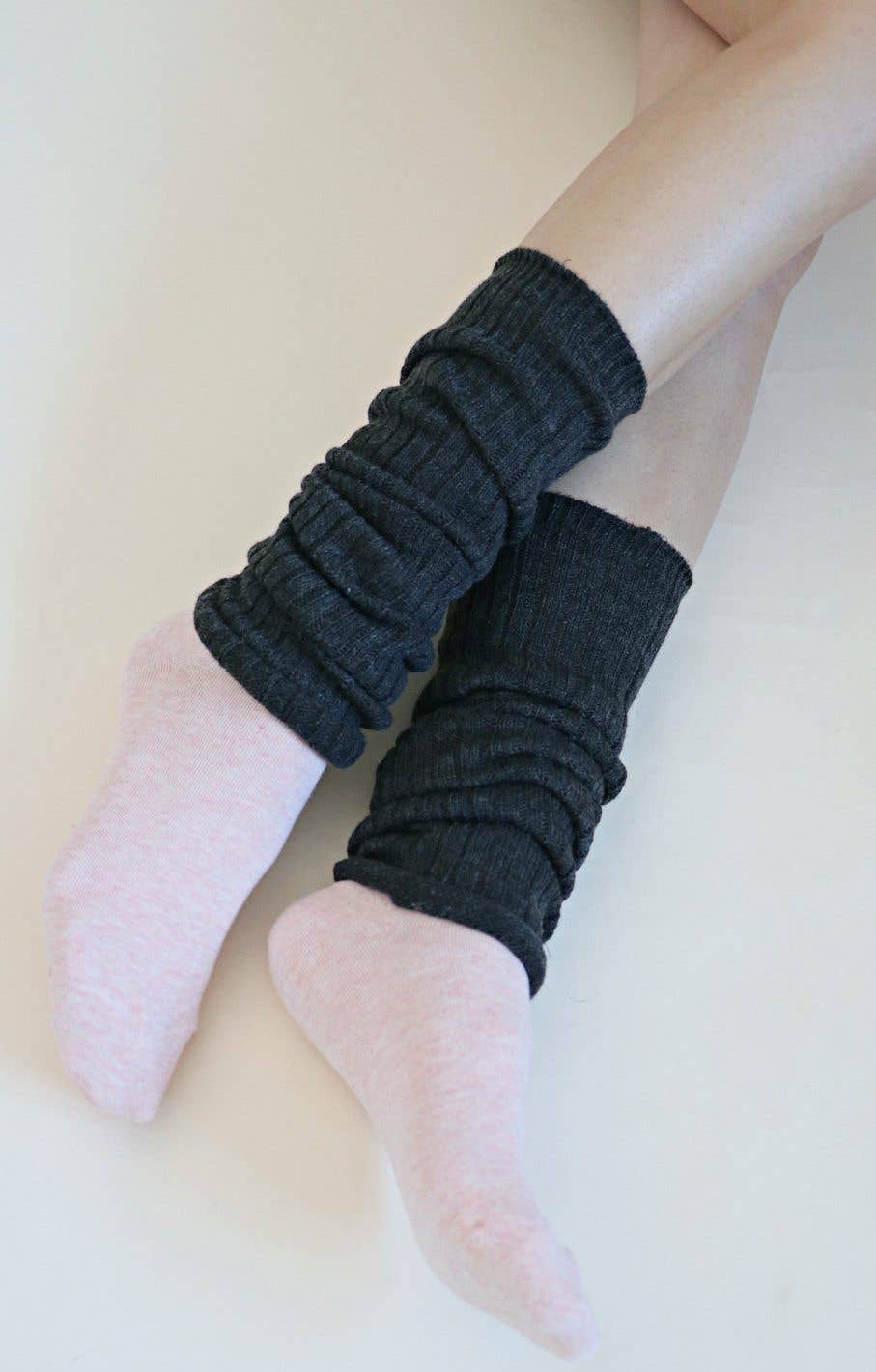 Wool Blend Arm Warmers / Leg Warmers: Ivory / One Size (20 inches)