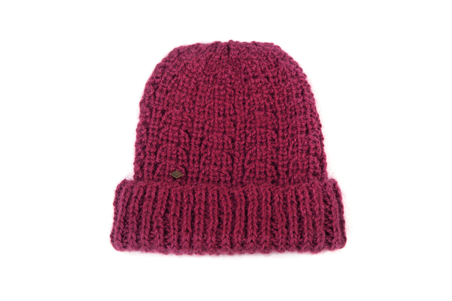 BEAU Alpaca Hand Knit Chunky Hat: Raspberry