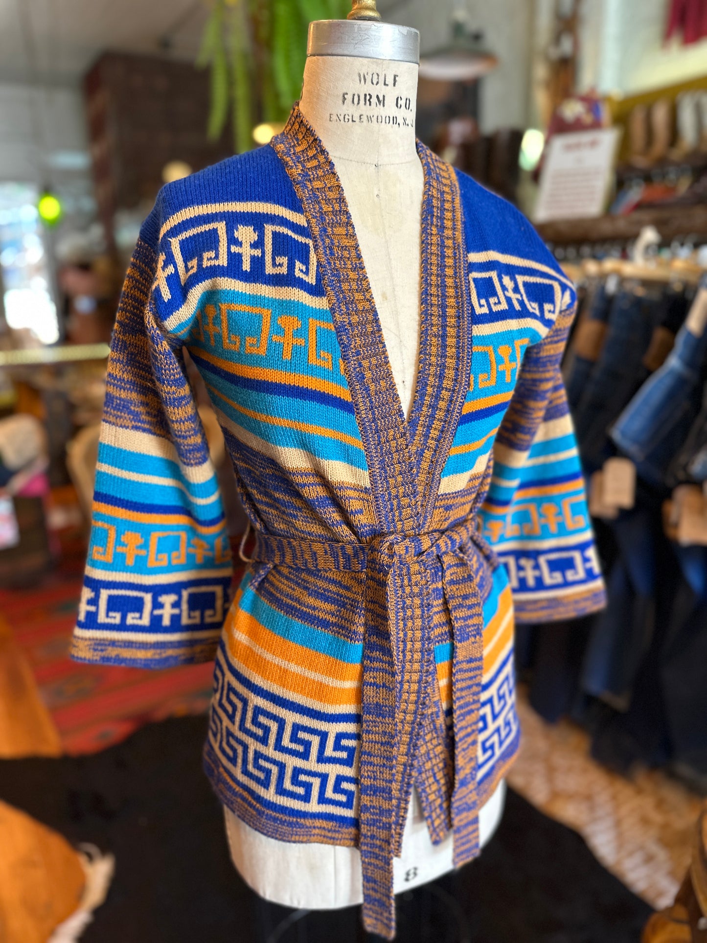 1970s Space Dye Wrap Sweater