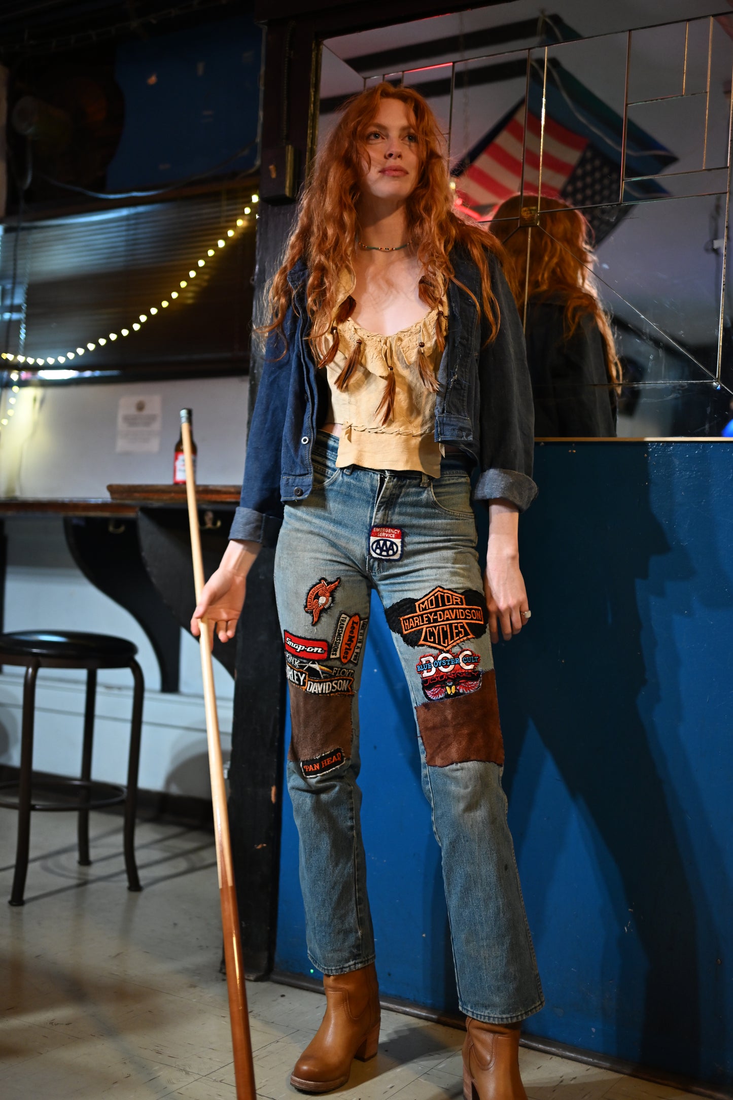 1970s Patchwork Jeans