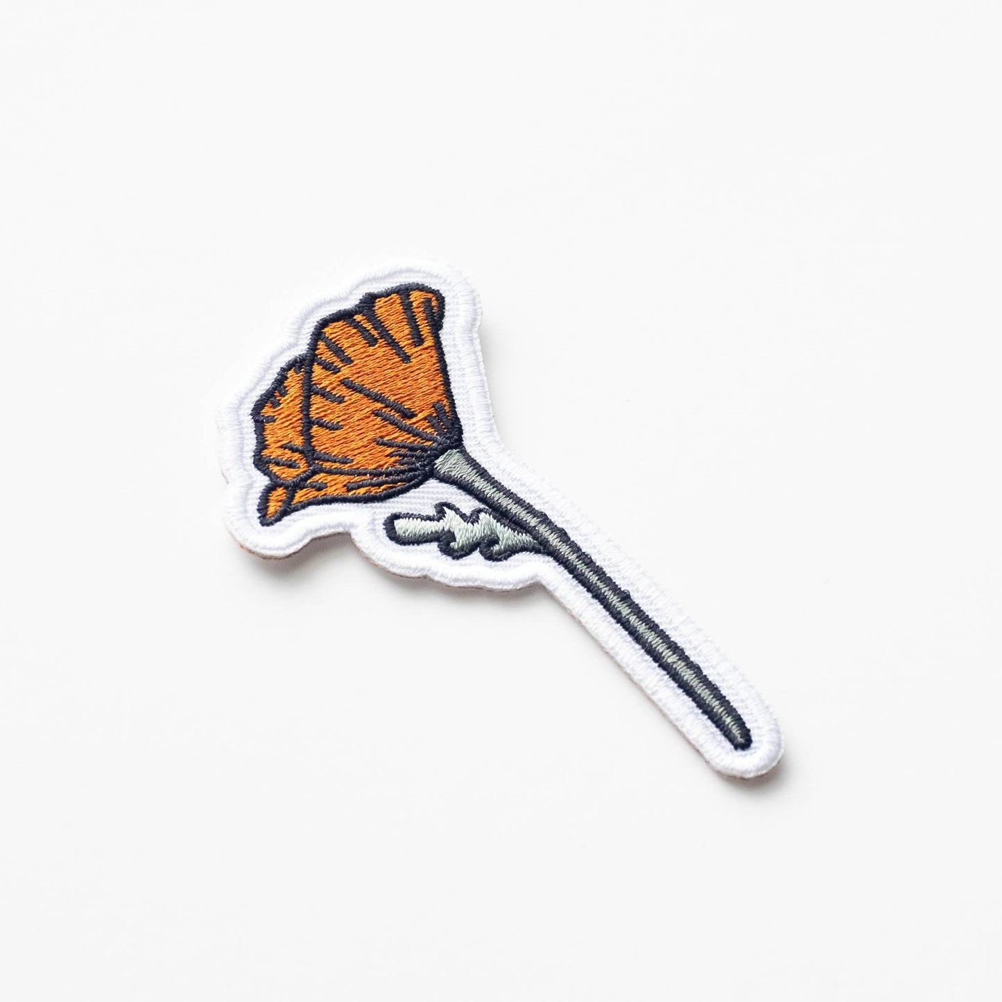 Blooming Poppy Embroidered Iron on Patch - California Flower: Yes