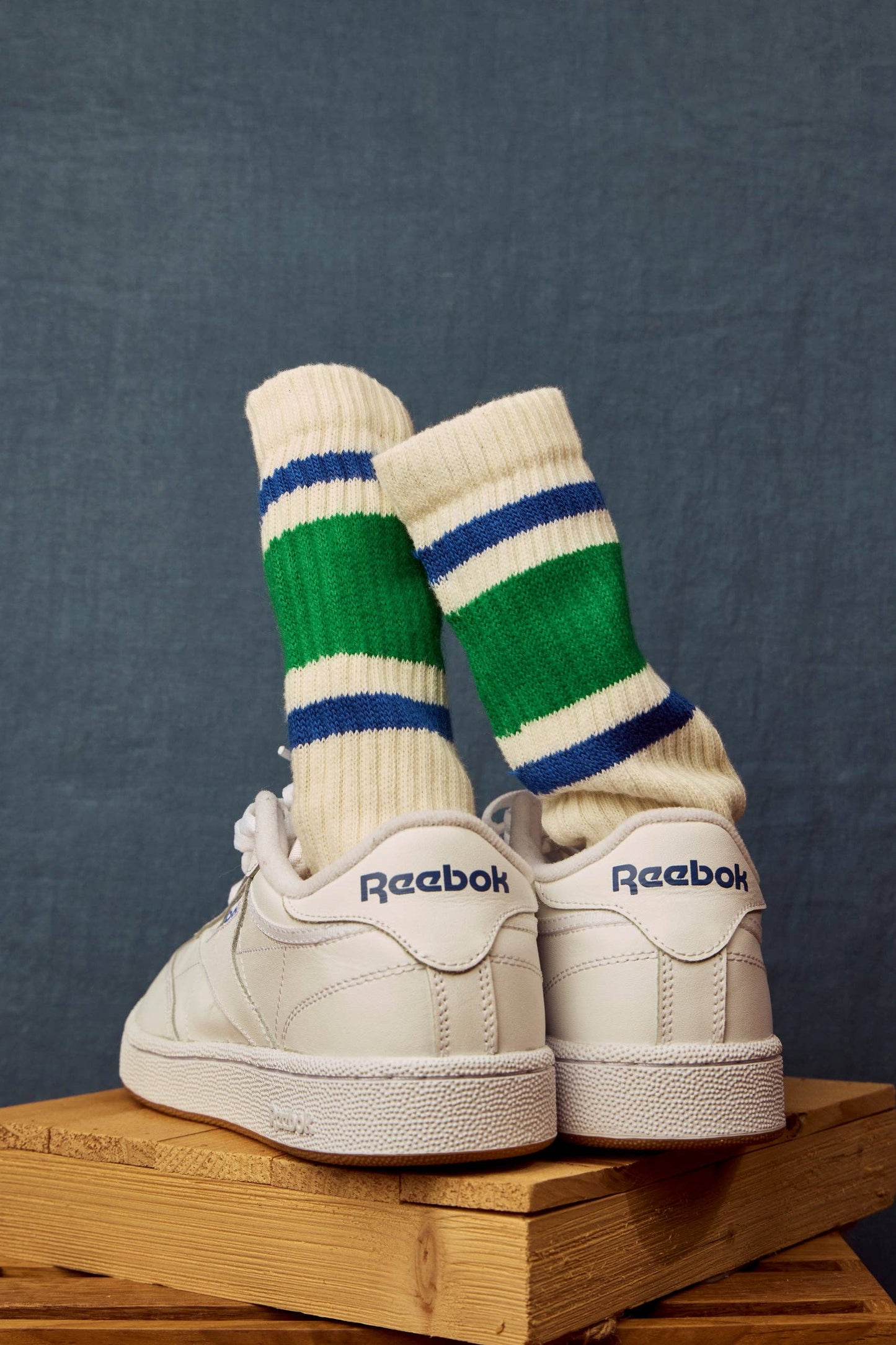 The Retro Stripe: Royal/red / One Size