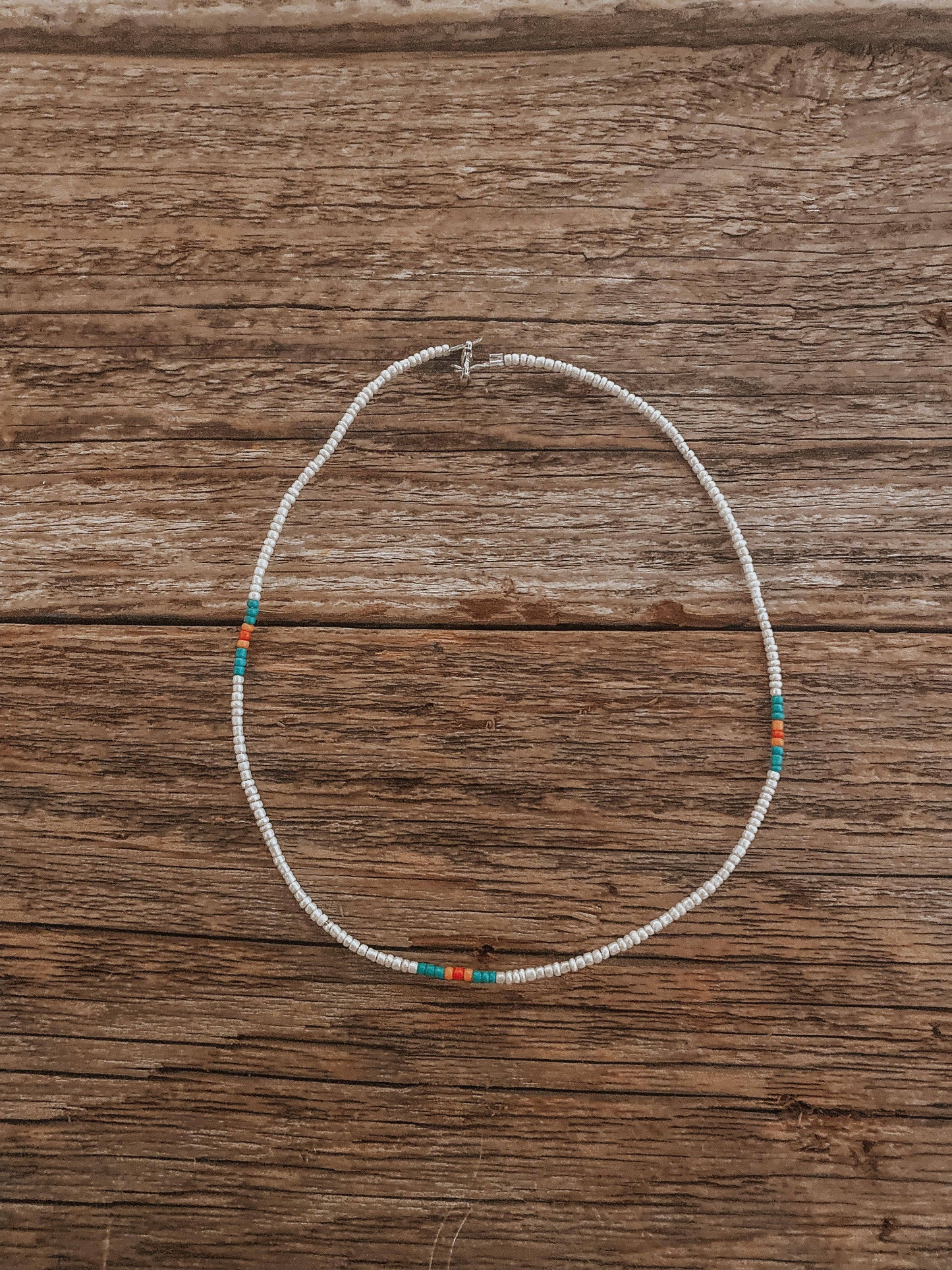 White Navajo Beaded Choker