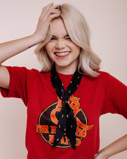 The Thunders Black Scarf Tie