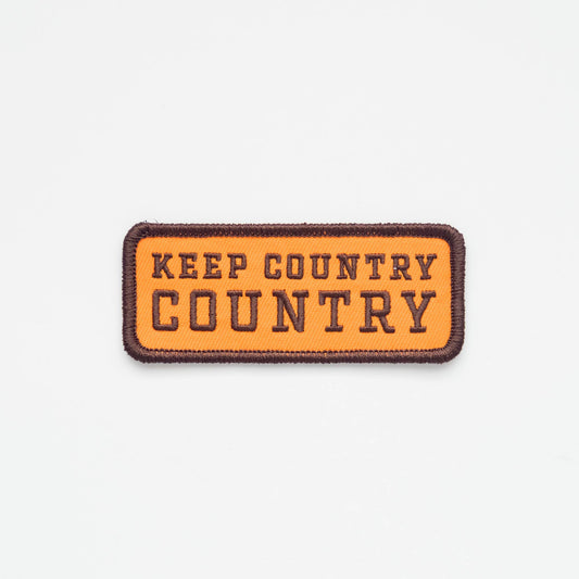 Keep Country, Country Embroidered Iron on Patch: Yes