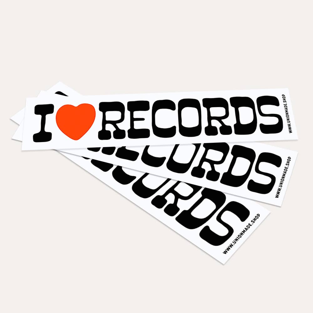 I Love Records - Bumper Sticker