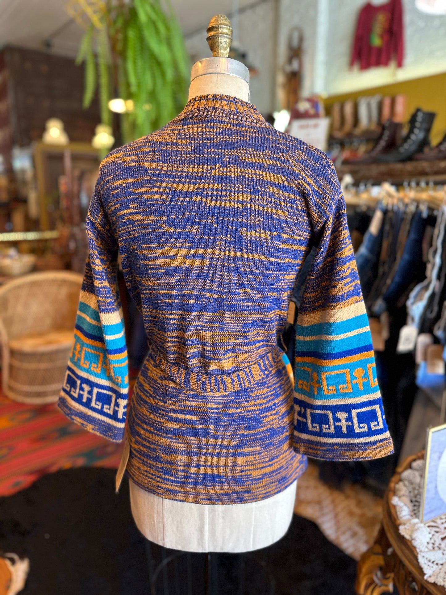 1970s Space Dye Wrap Sweater