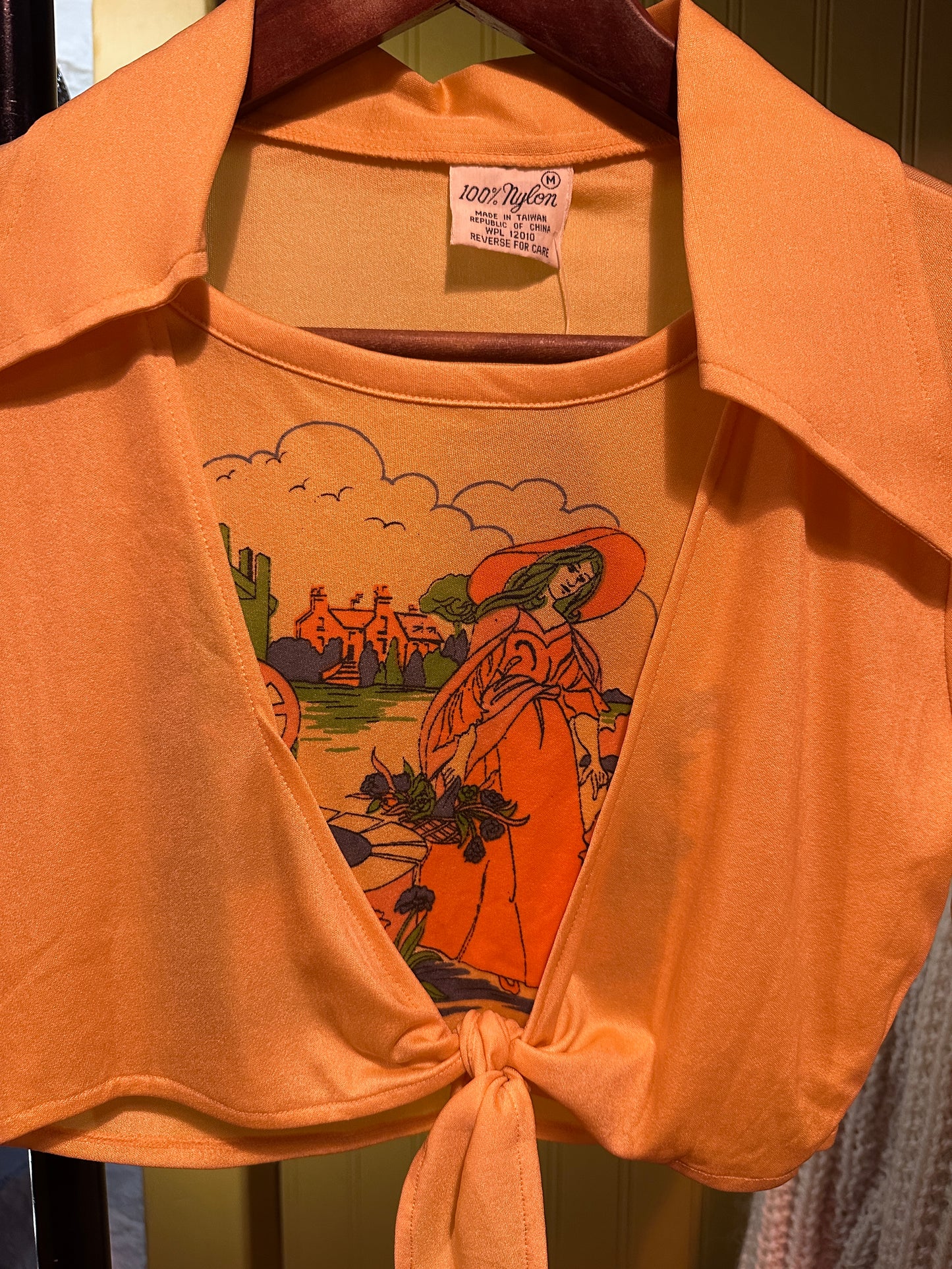 Deadstock 1970s Crop Top - Salmon
