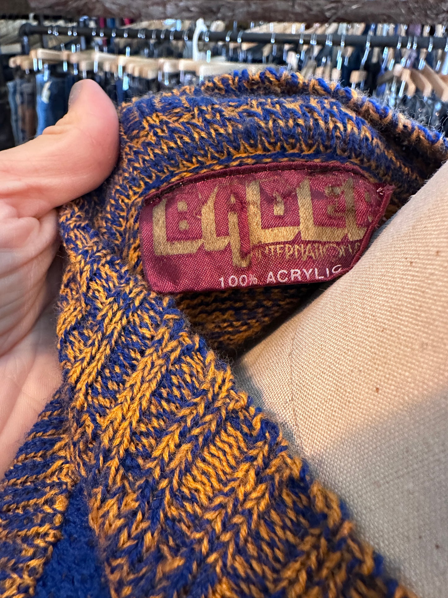1970s Space Dye Wrap Sweater