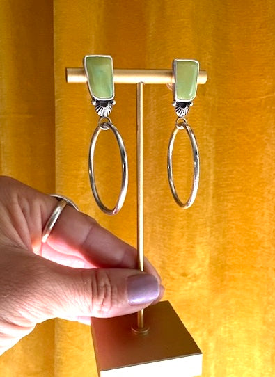 For Beck- Green Turquoise Earrings