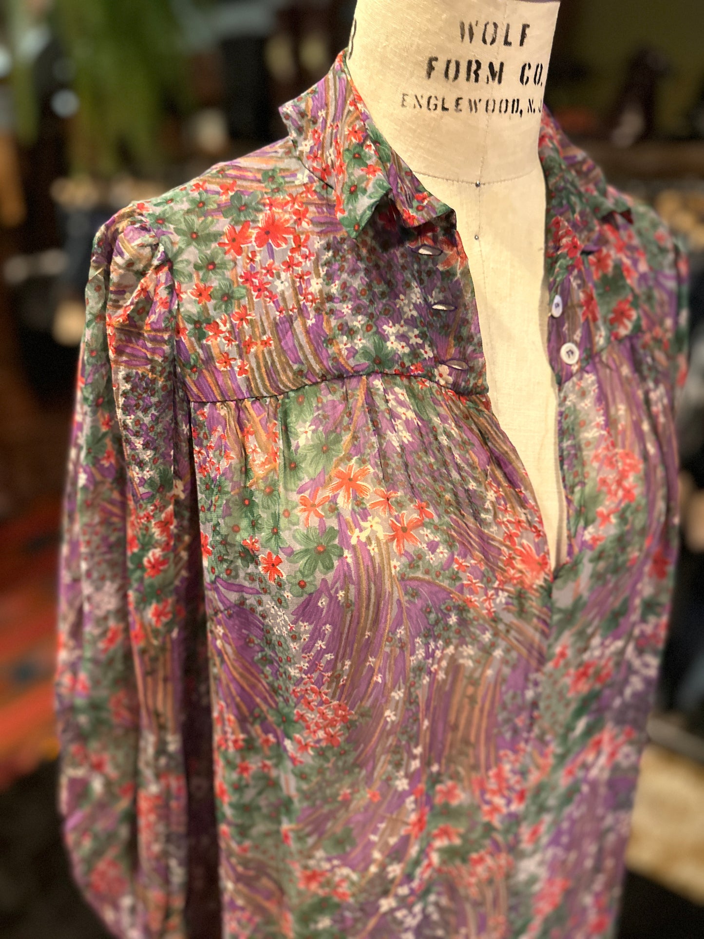 1970s Silk Chiffon Dress - Taylor Hastie