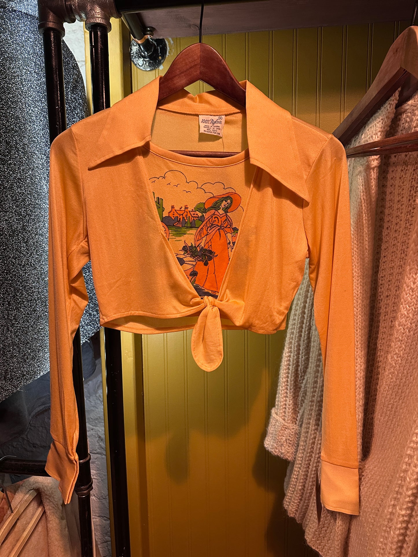 Deadstock 1970s Crop Top - Salmon