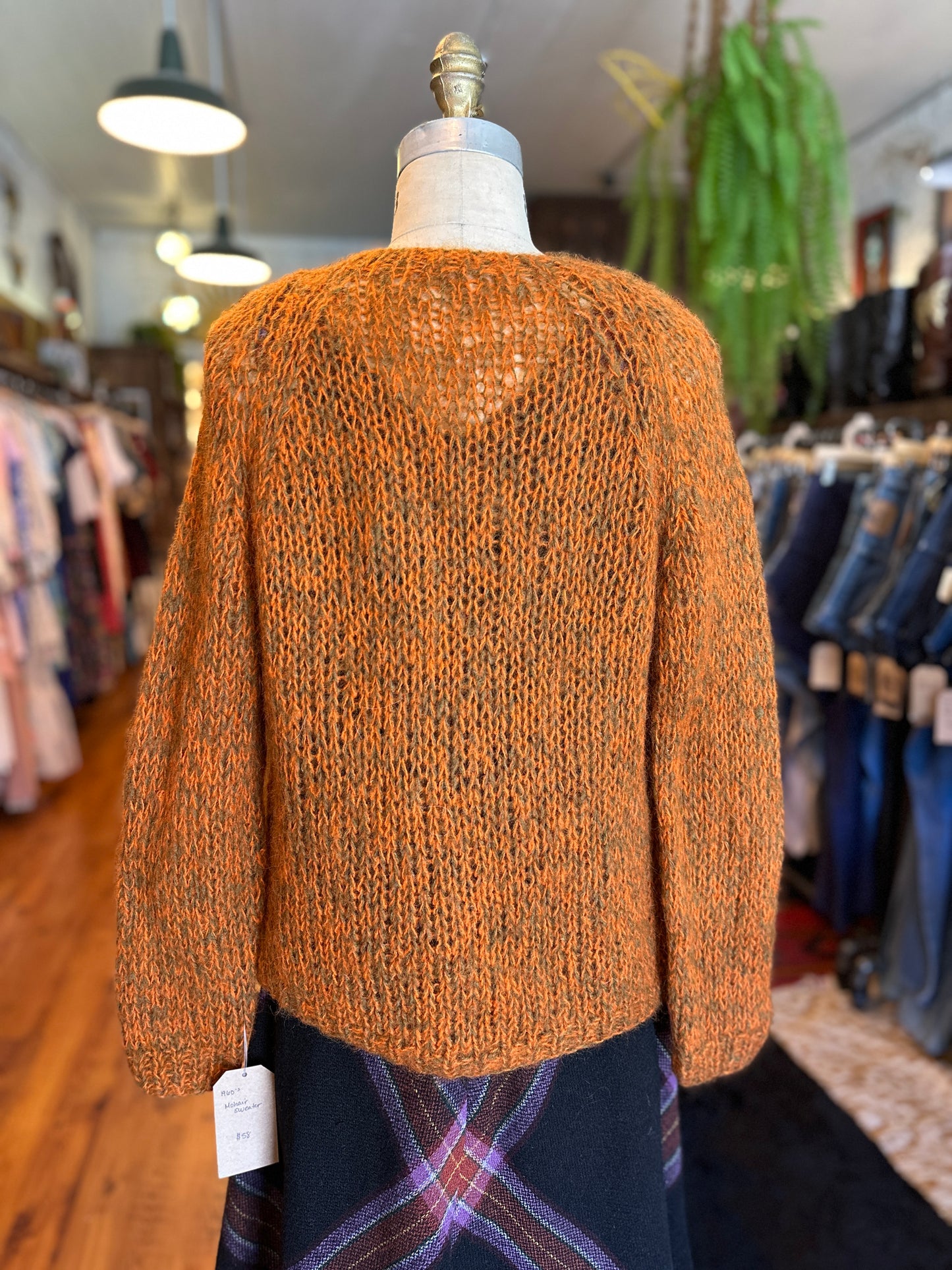 1960s Wool/Mohair Sweater with leaves