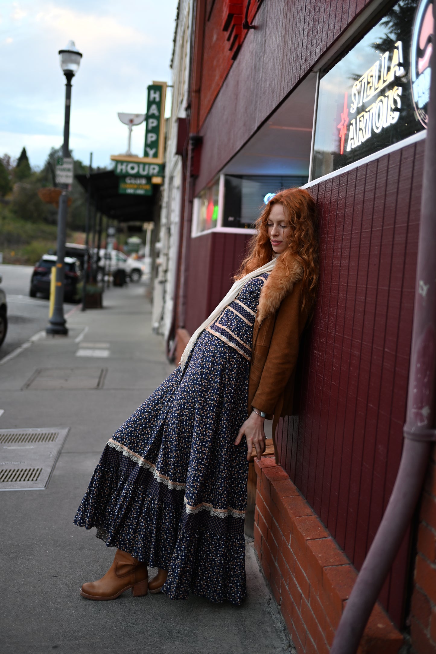 Gunne Sax Peplum Maxi Dress