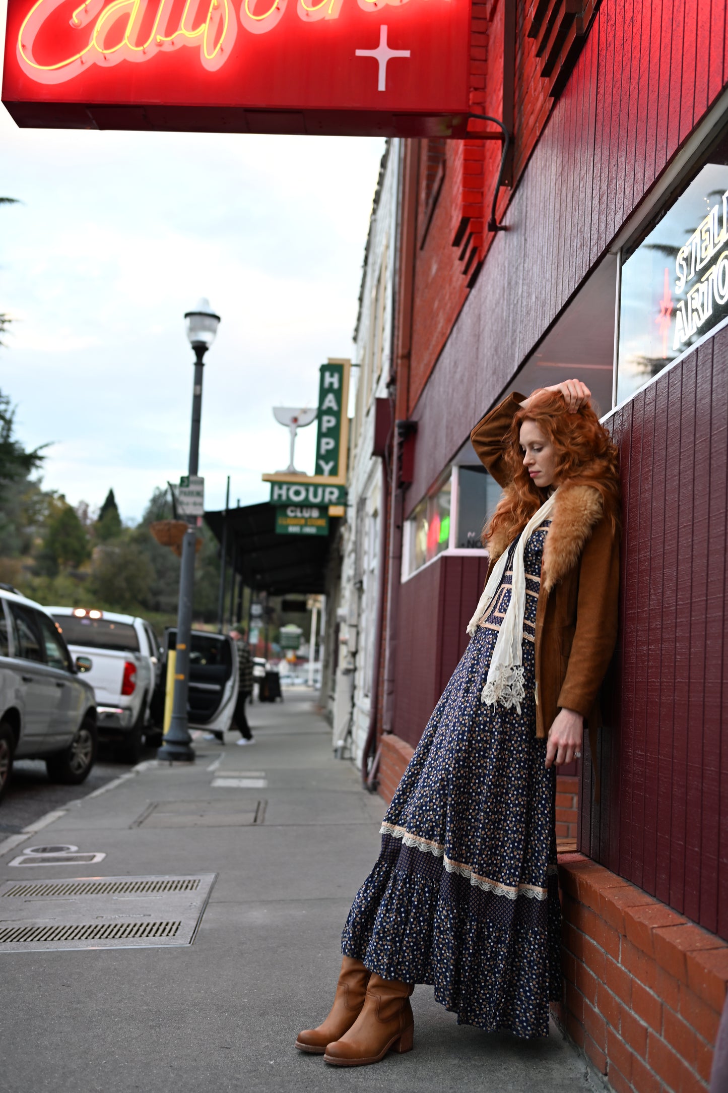 Gunne Sax Peplum Maxi Dress