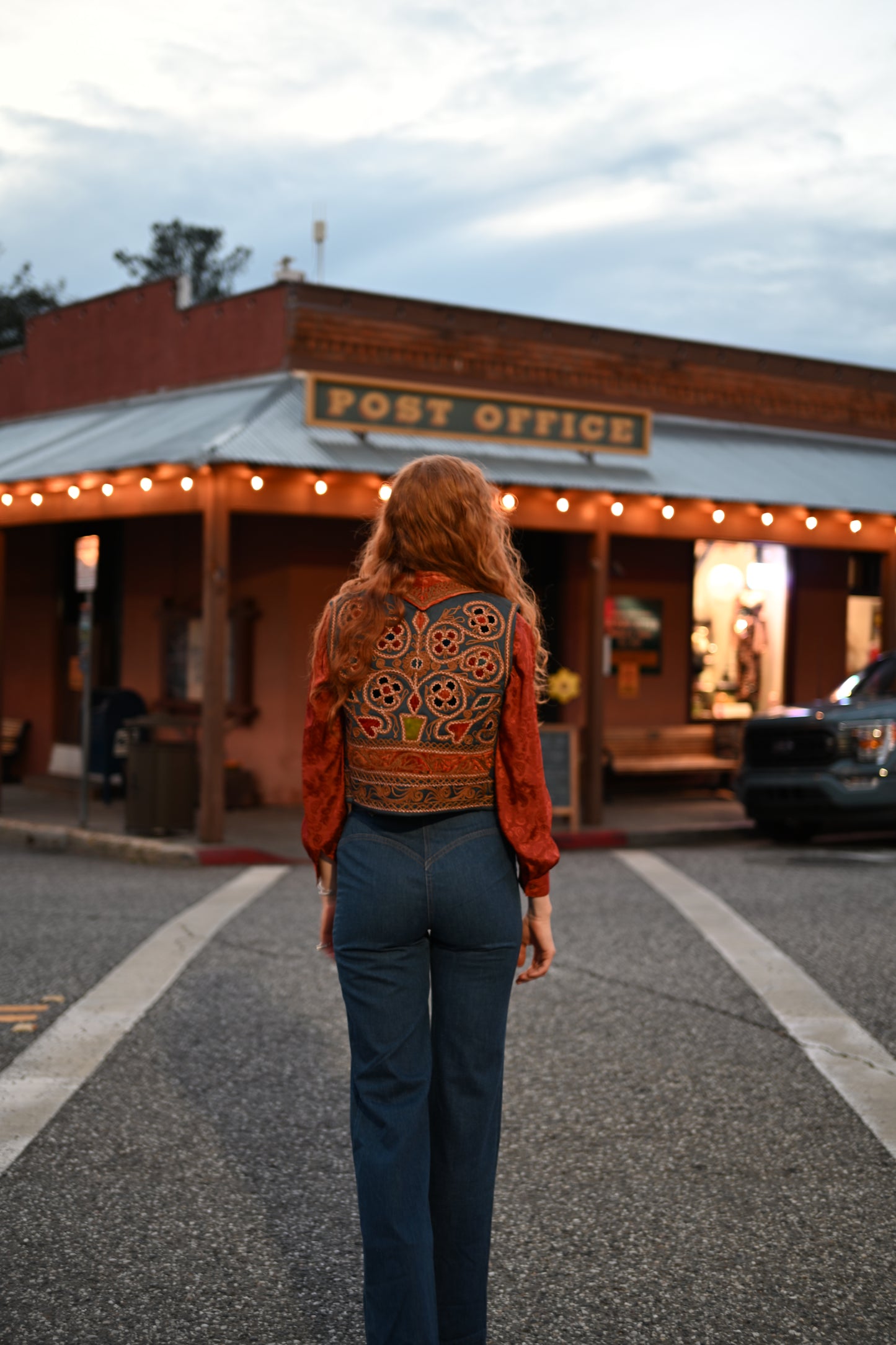 Embroidered Velvet Vest - Afghan Vest