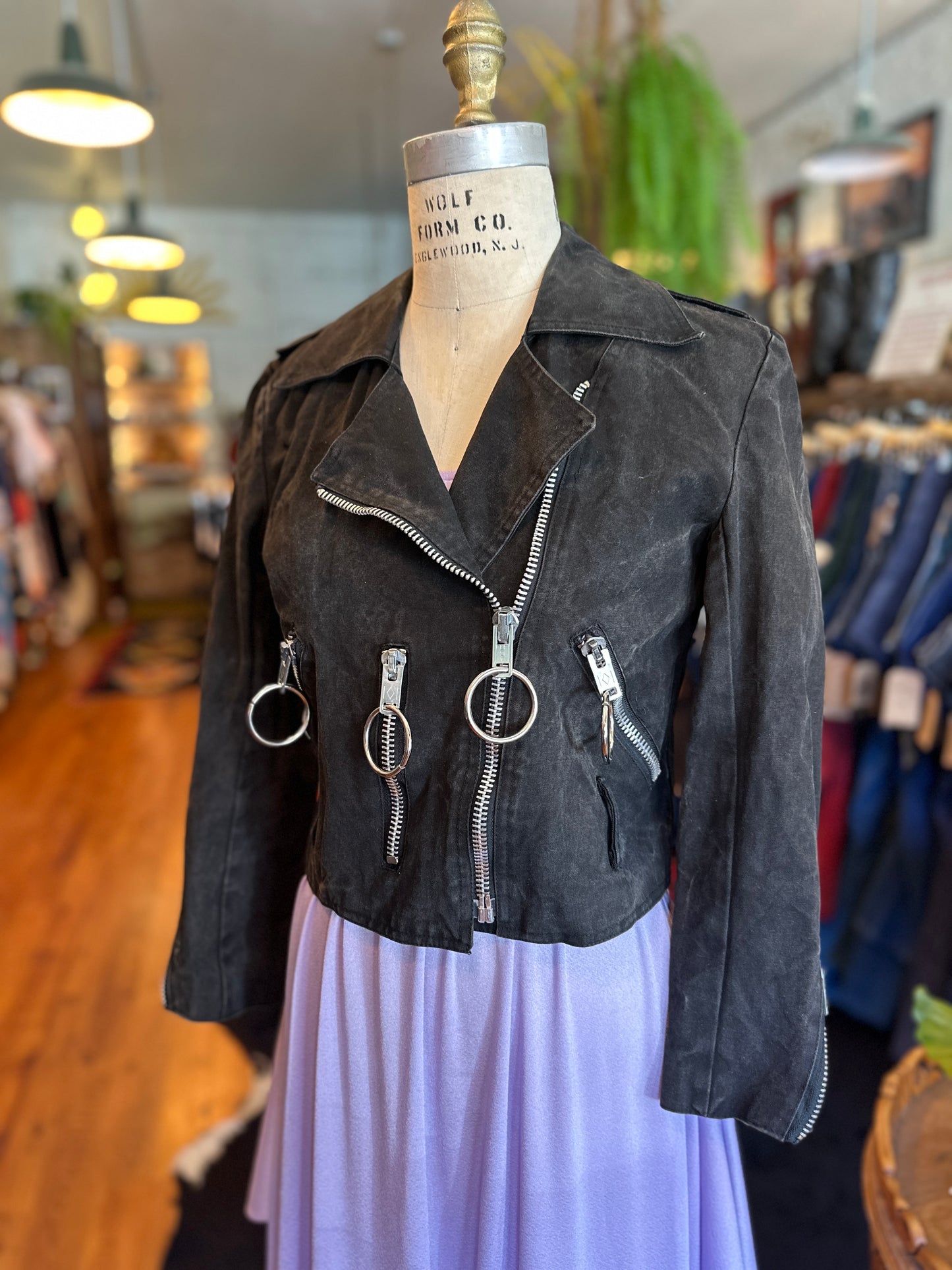 1980s Betsey Johnson Punk Label Motorcycle Jacket