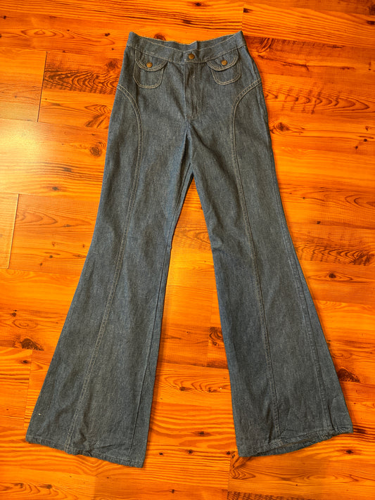1970s Wrangler Bell Bottoms with Saddleback details - Deadstock with tags