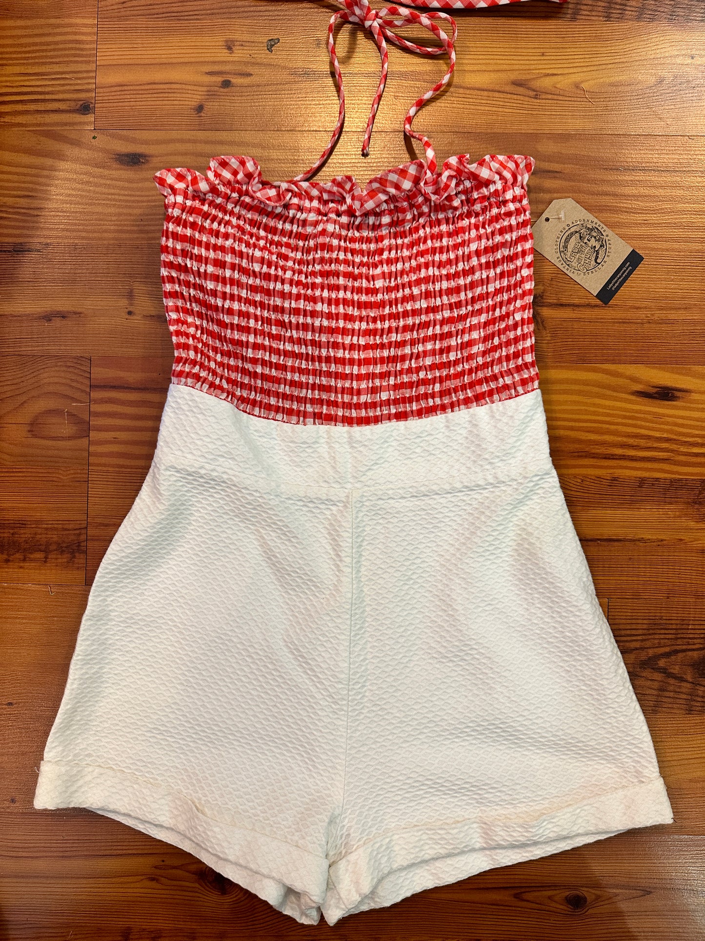 Jody of California Gingham Romper with Matching Jacket