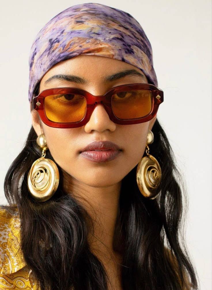 Plant Dyed Silk :Grande: Scarf / Triangle Top / Head Wrap  : Indigo