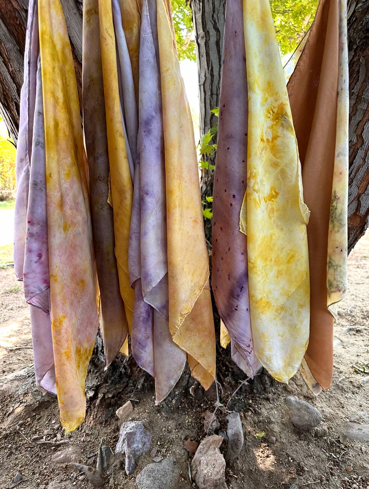 Plant Dyed Silk : Classic : Scarf / Bandana / Wrap : Marigold