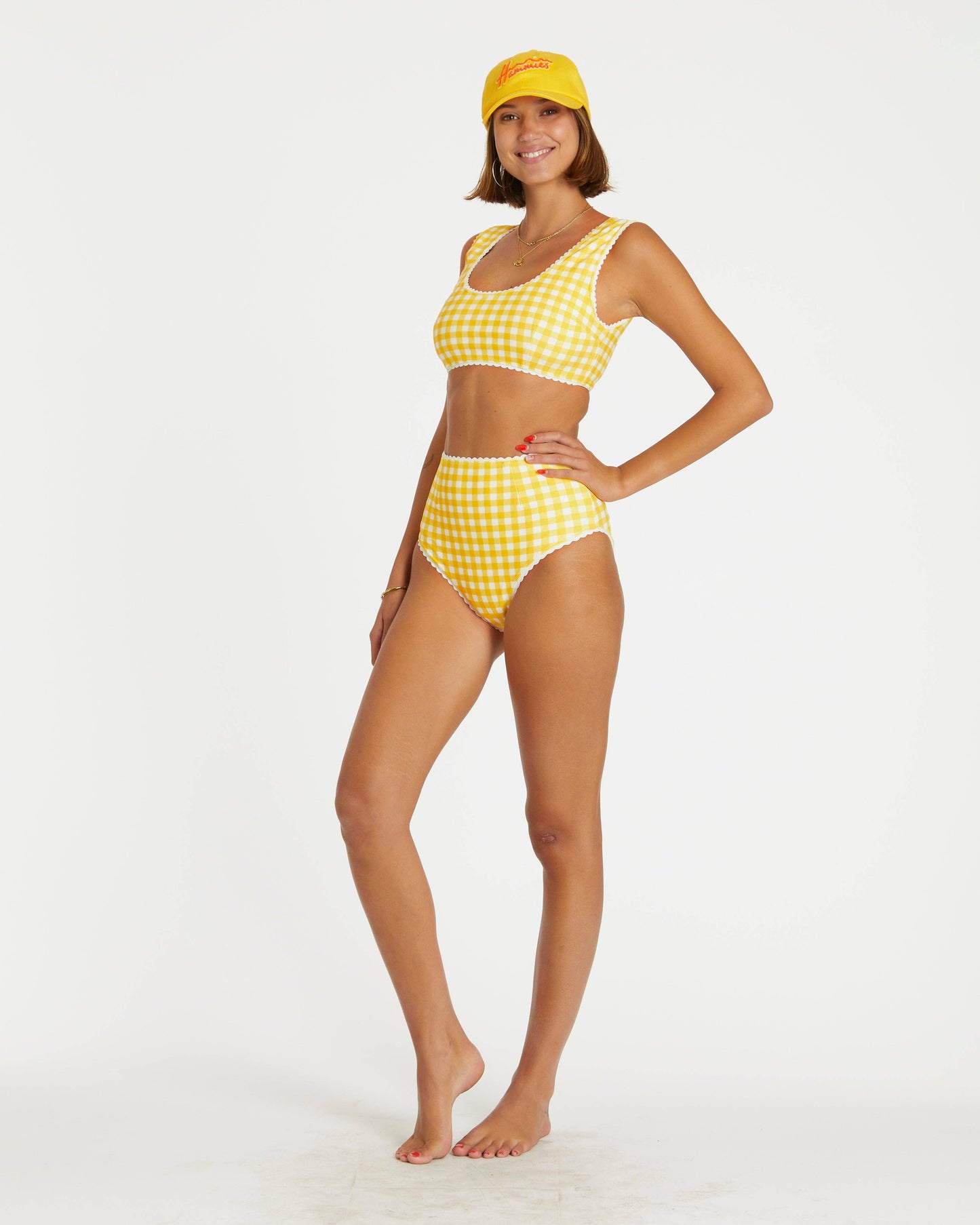 Yellow Gingham Bikini Bottom