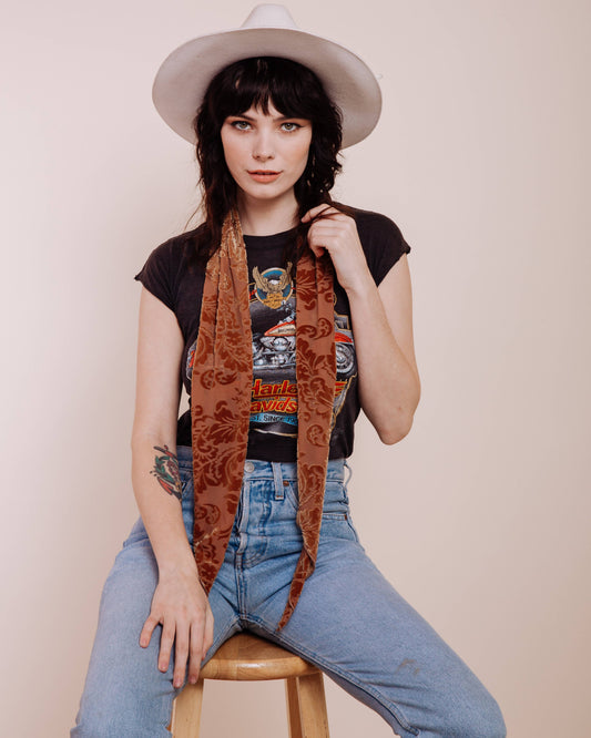 The Hendrix Gold Long Skinny Scarf