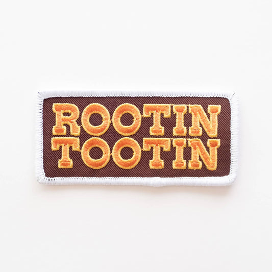 Rootin Tootin Embroidered Iron on Patch: Yes