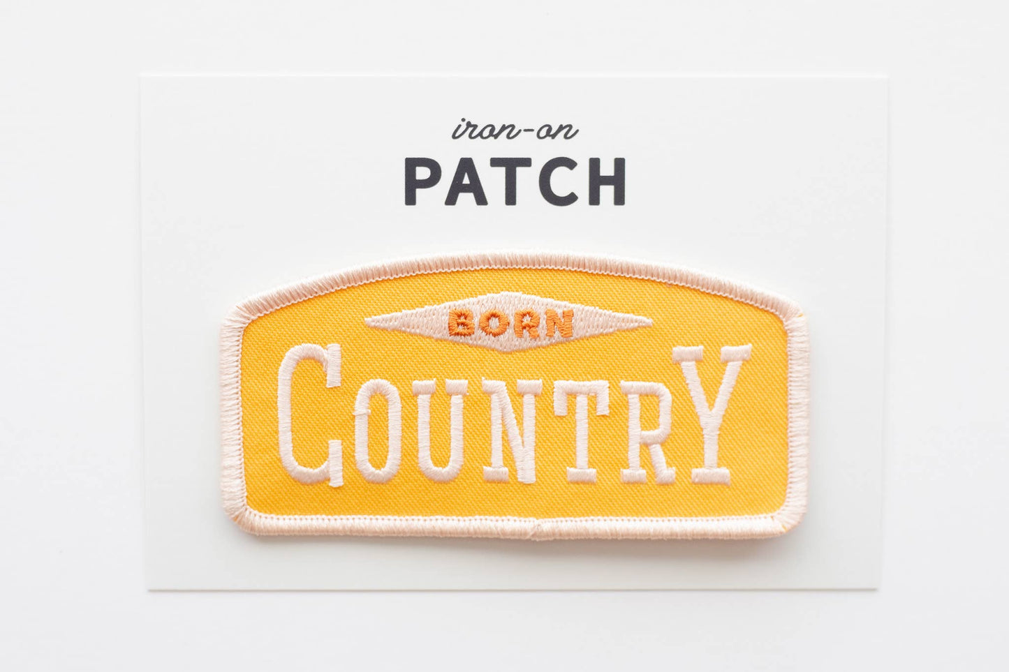 Born Country Embroidered Iron on Patch: Yes