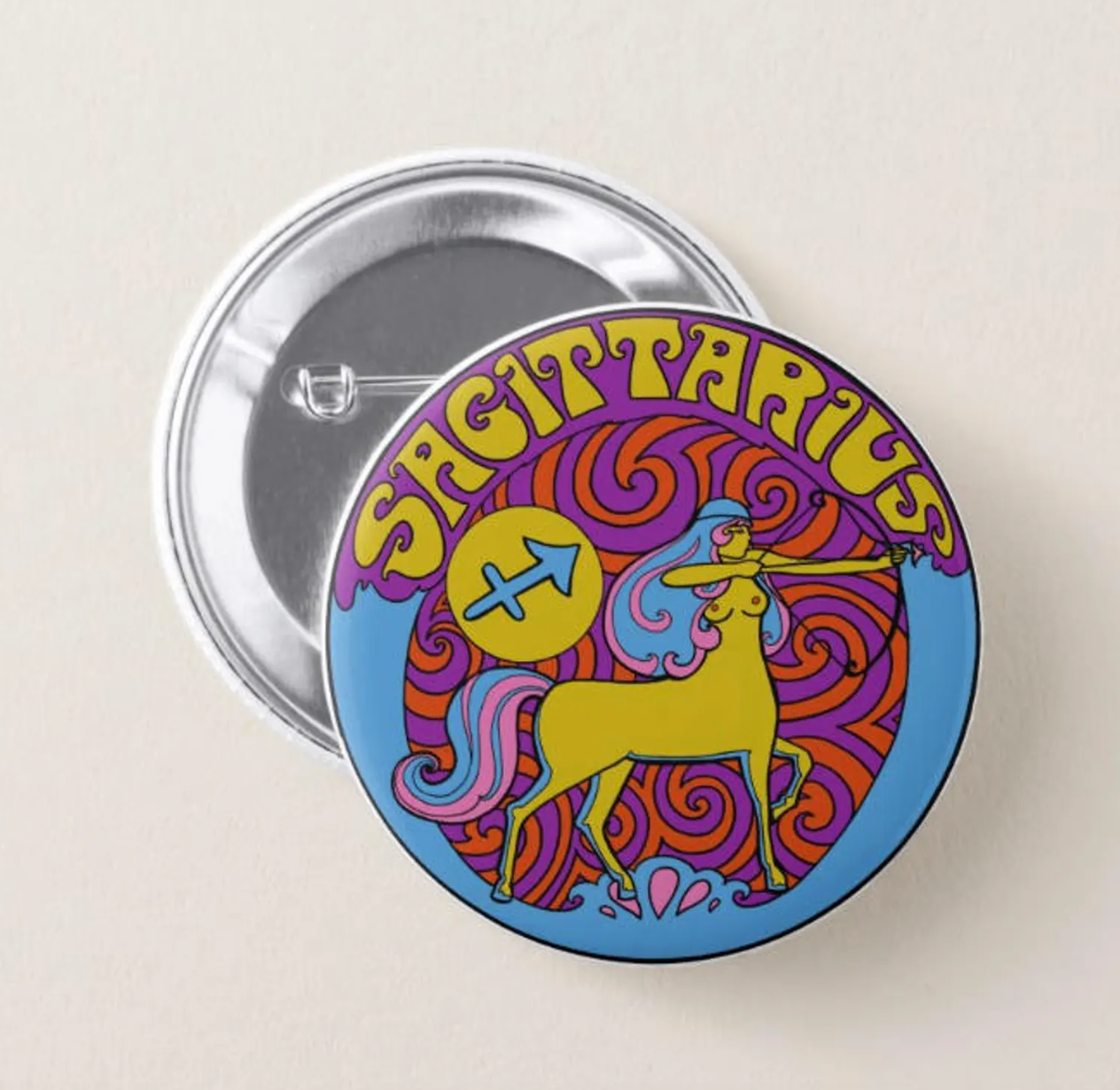Sagittarius Button
