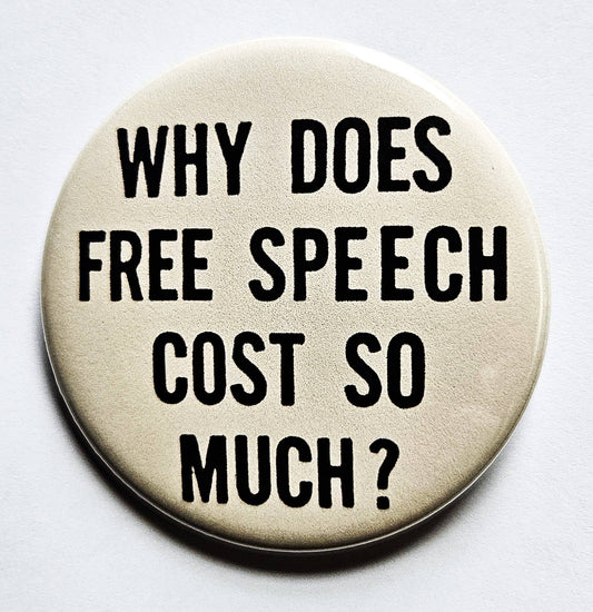 Vintage Political Buttons Magnets & Bottle Openers. set 08: Free Speech / 1.25" Small Button